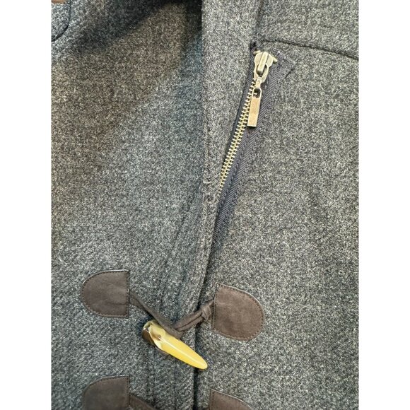 Banana Republic Womens Wool Blend Toggle Coat XS Gray Cross Zipper - Picture 4 of 10